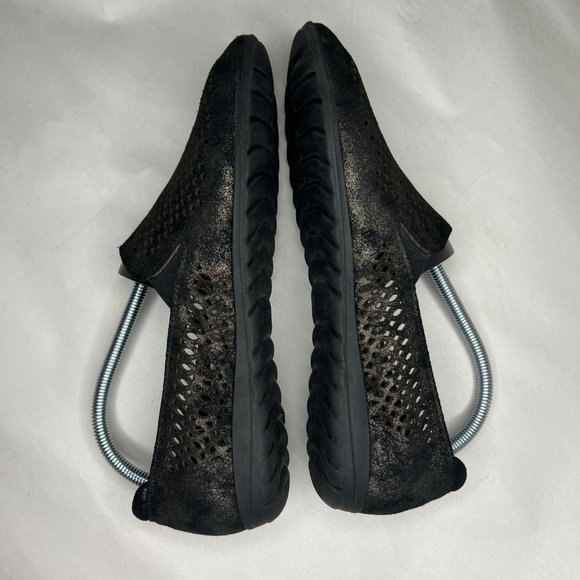 Sesto Meucci Womens Metalic Leather Cutout Loafers Flats Size 10 - Picture 4 of 9